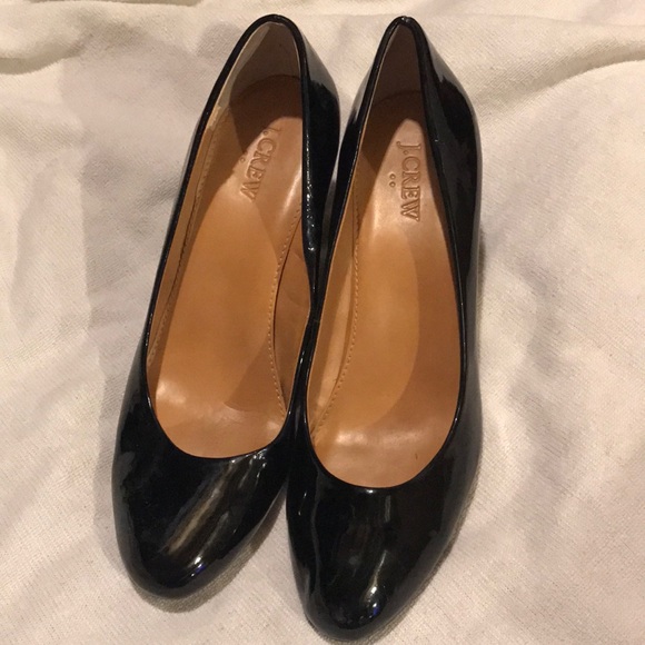 J Crew Factory Patent Wedges - Picture 2 of 3